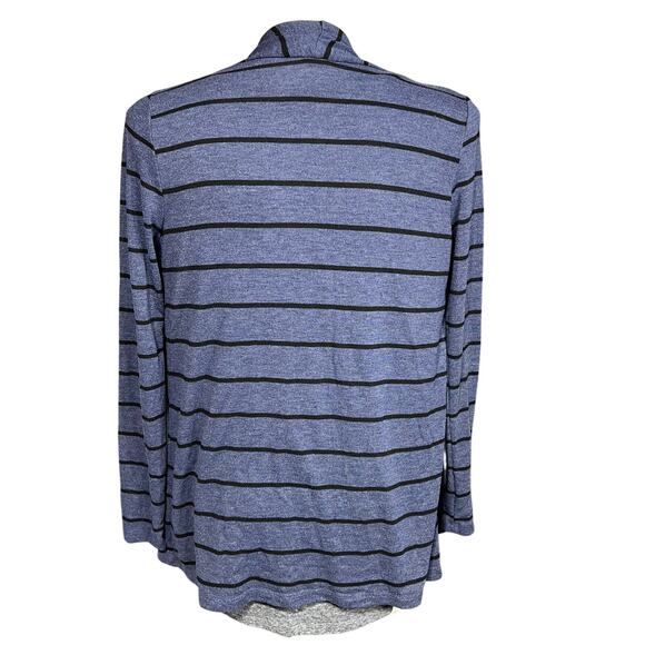 Rue21 Womens Cardigan Sweater Striped Open Drape Front Knit Stretch Blue Large - Picture 5 of 9